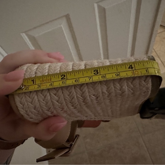 Espadrille Neutral Tri-Color Platform Wedges - Picture 10 of 13